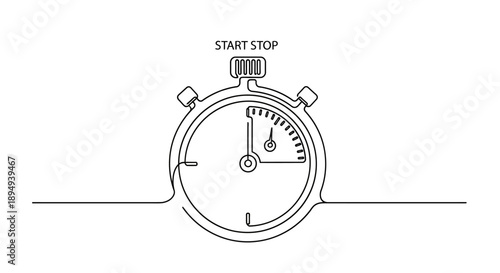 Stopwatch Timer Graphic Illustration Design Element.