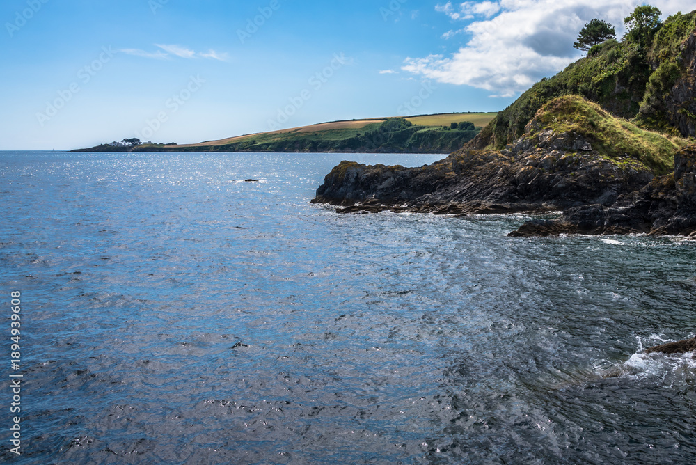Naklejka premium Mevagissey coast, Cornwall, England