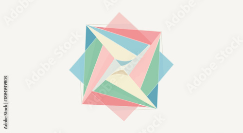 Colorful Geometric Star Shape Design Element.