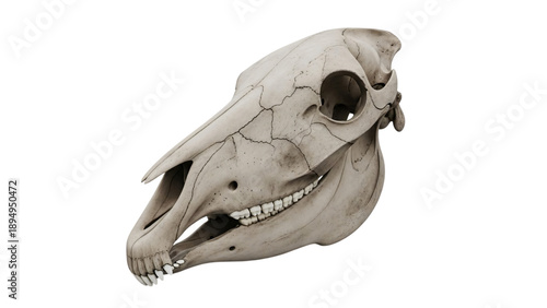 The skull of cat with its open showing teeth and teeth that.