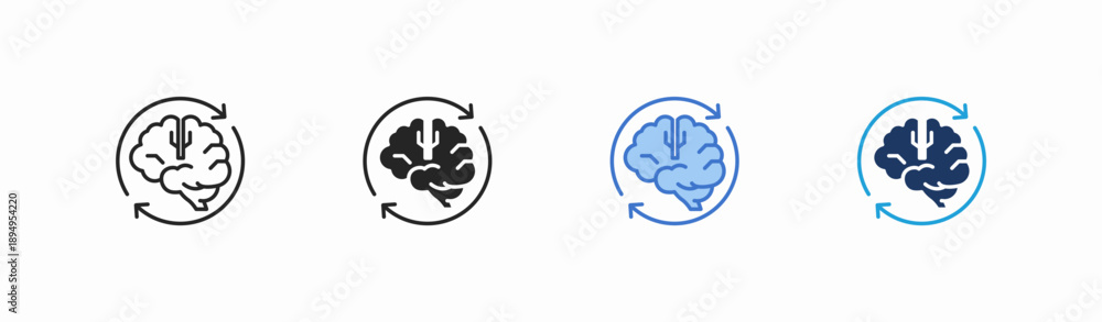Fototapeta premium Set of learning icon collection in multiple style. Icon suitable for web and mobile application