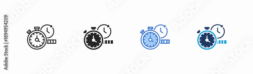 Set of efficiency icon collection in multiple style. Icon suitable for web and mobile application