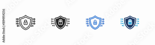 Set of privacy icon collection in multiple style. Icon suitable for web and mobile application