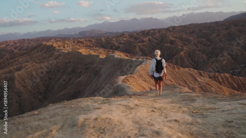 View on Ak-sai canyon in Issyk-kul region Kyrgyzstan 