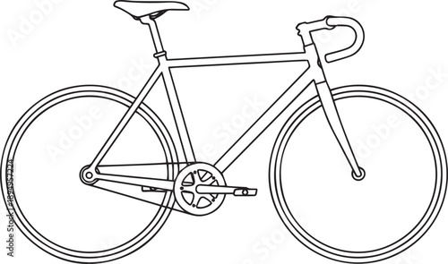 Silhouette of clean vector of MinimalCrank Bicycle
isolated with white background