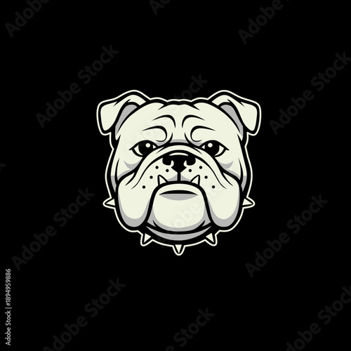 bulldog head vector