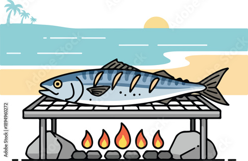 illustration of a fish in the sea