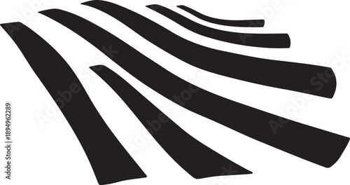 Black stripes on white background abstract design elements