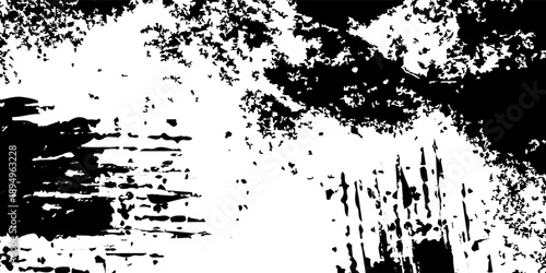 Black and white Grunge Background. Grunge overlay layer. Abstract black and white vector background. Monochrome particles abstract texture.