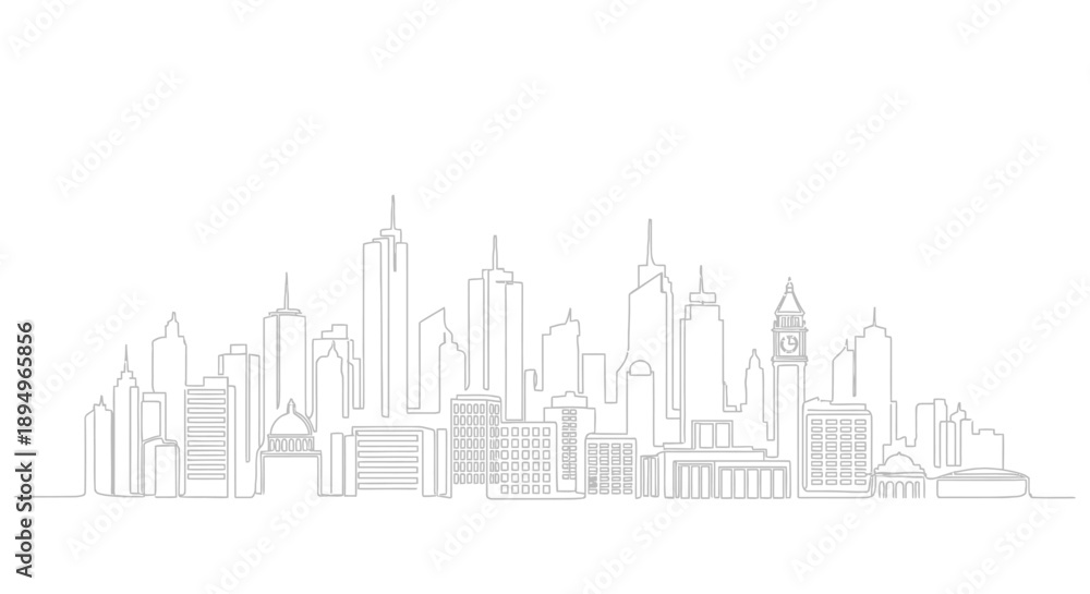 Fototapeta premium city skyline, modern buildings