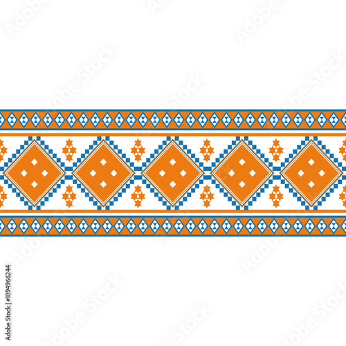 Vector Geometric Ethnic seamless pattern background.Native American tribal fabric, Azect,Batik,rung,drawn,cross