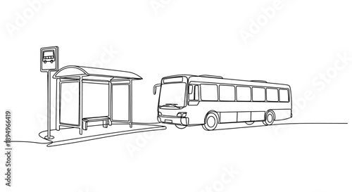 bus stop, bus, transport, travel