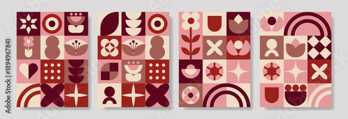 Women Day March Geometric Poster Collection