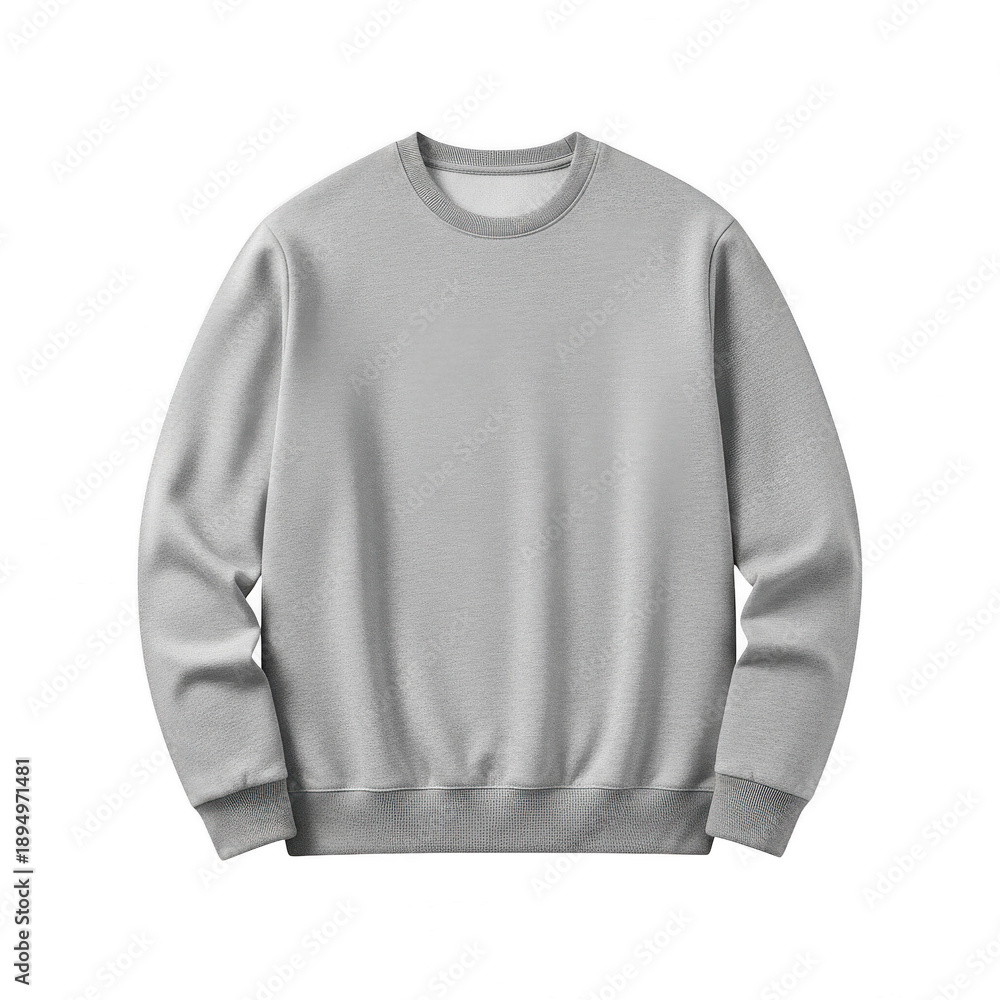 Fototapeta premium Gray sweatshirt isolated on transparent background