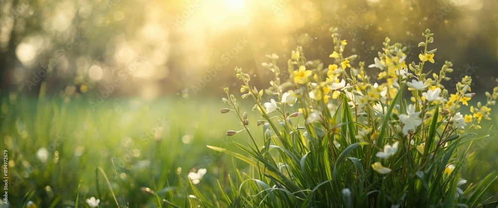 Obraz premium Background Featuring Spring Plants