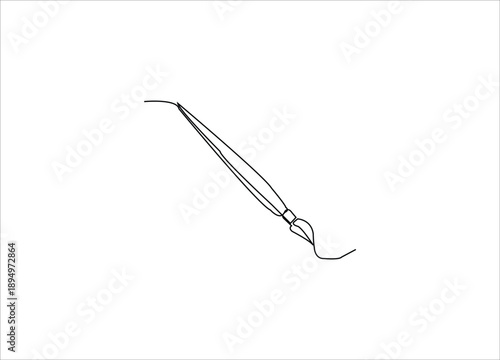 Ballpoint pen single line art template.