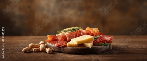 Assorted Italian salumi meat platter with prosciutto, bresaola, pancetta, salami, and parmesan cheese