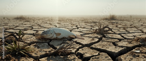 extinction of fish on crack...