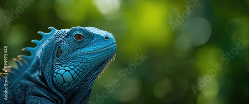 Detailed View of Blue Iguan...