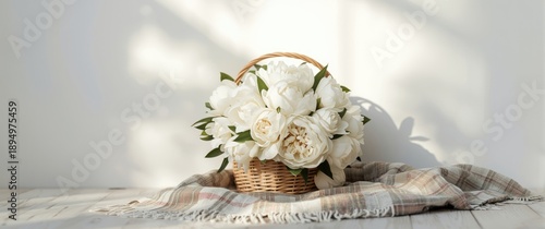 Spring flowers: basket of w...