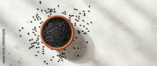 Black sesame seeds presente...