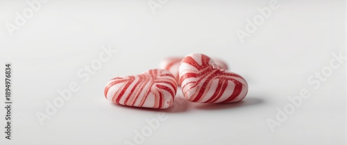 Two red and white striped c...
