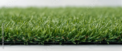 Green artificial grass on a...