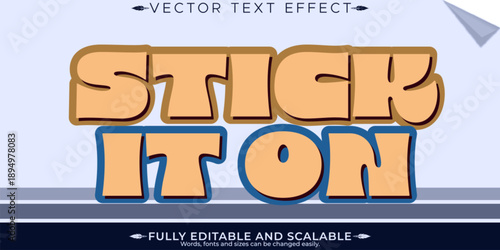 Retro sticker text effect, editable 70s and 80s text style