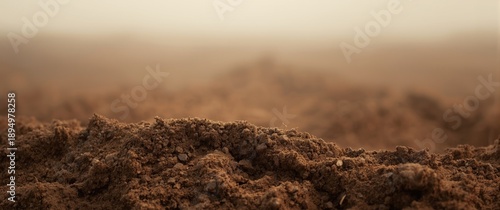 Brown soil surface texture ...