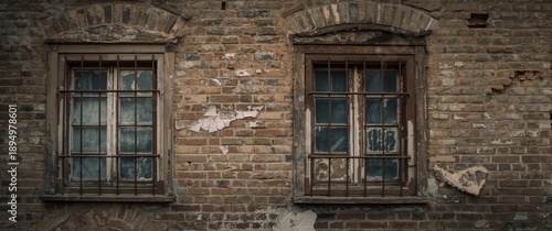 Abandoned building's brick ...