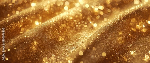 Festive Gold Glitter Backgr...