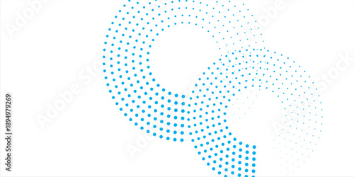 Bright blue minimal dotted lines abstract background. Geometric concept vector design