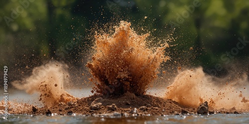 River sand spilling over th...