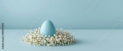 One blue Easter Egg placed ...