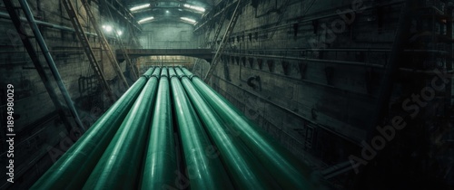 Massive Green Pipes Ascend