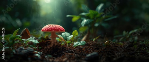 Forest scene featuring Pink...