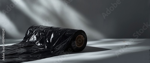 Parcel packaging with black...