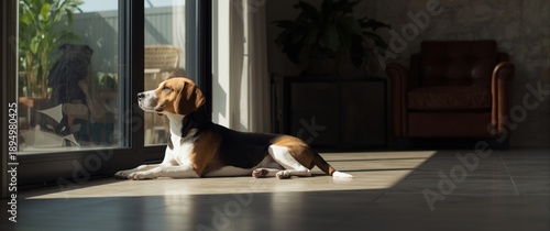 Relaxing Beagle Hound mixed...