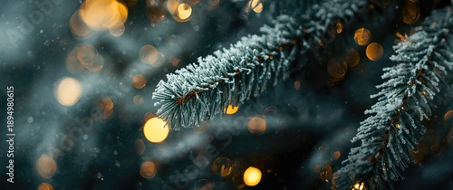 Holiday Close-up of Frosted...