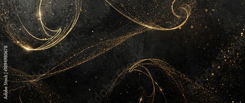 Obraz na płótnie Black and gold textured backdrop