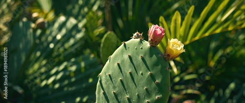 Macro shot of Opuntia Pilif...