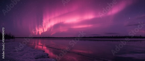 Pink Auroras over a Norther...