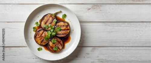 Grilled or baked eggplant s...