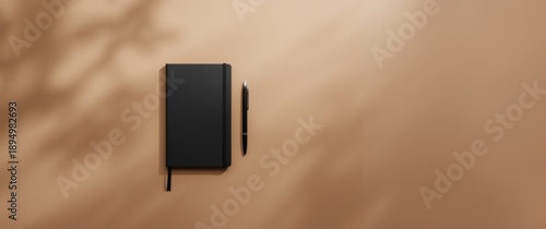 Top view of a closed black ...