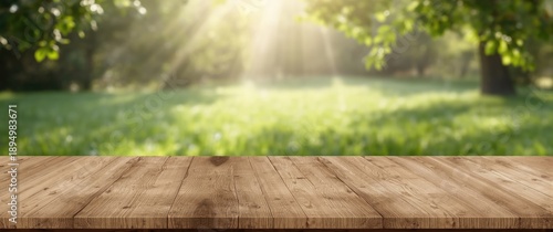 Vintage wooden table on a f...