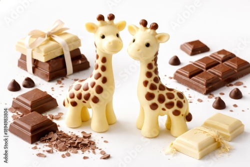 White chocolate giraffes al...