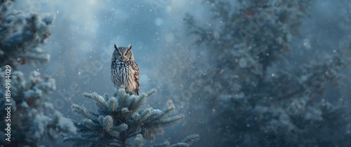 Winter scene with a Short-e...