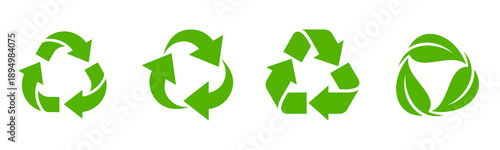 Recycle icon set, design element suitable for websites, print design or app