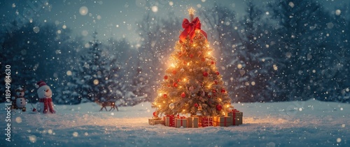 Christmas party decor featu...