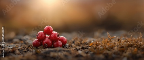 Winter berries in Crimson hue